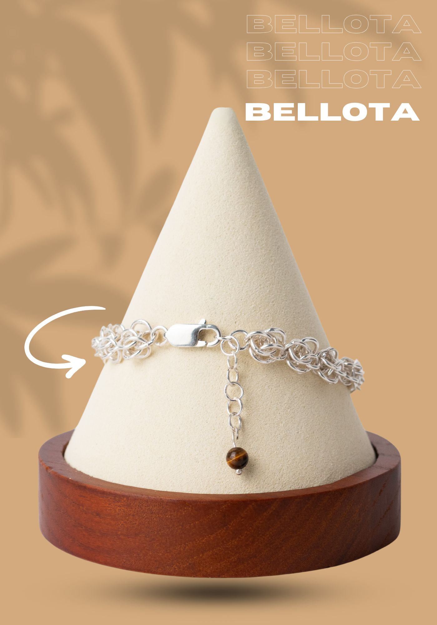 Pulsera Bellota: Diseño Orgánico y Artesanía en Plata 950